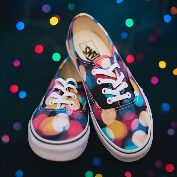 Vans Flashing Lights Authentic Lace Up Sneakers Size 5.5 - Picture 1 of 10